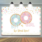 Lofaris Cute Donut Glitter Baby Shower Party Backdrop